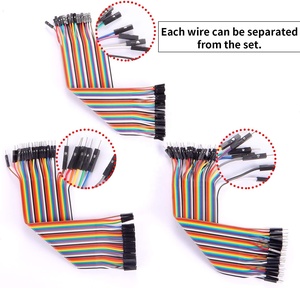 40 Pin kawat Jumper papan sirkuit kabel pita kawat Dupont multiwarna UNTUK <span class=keywords><strong>Arduino</strong></span> - Product Image 3