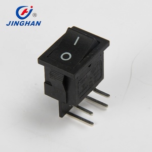 Interrupteur de bateau KCD1-104, interrupteur à bascule noir, quatre pieds, 2 vitesses, sans lampe, 6A250V - Product Image 5