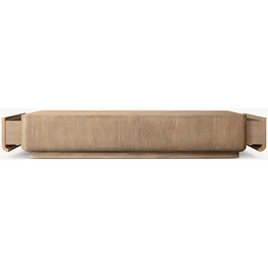 Villa-Grade Oak Veneers <strong>Crafted</strong> Sturdy Living Room Coffee <strong>Table</strong> <strong>With</strong> <strong>Storage</strong> Drawers - Product Image 1