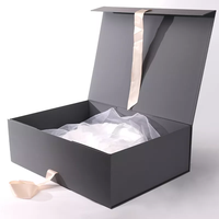 Logo imprimé personnalisé de luxe magnétique cadeau pliable grand emballage robe de mariée boîte à vêtements
