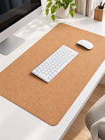 Tapis de bureau en liège avec base antidérapante, tapis de table naturel, imperméable, pour ordinateur portable, bureau à domicile, étude