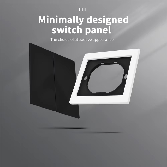 European Standard Hot Sale High Quality White Black Modular Panel Electrical Light Switch 10A 250V Wall Switches for Home