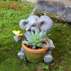 Scultura Personalizzata in Resina di <span class=keywords><strong>Elefante</strong></span> <span class=keywords><strong>e</strong></span> <span class=keywords><strong>Farfalla</strong></span> Dipinta a Mano Design Artistico per Decorazione Interna ed Esterna - Product Image 5