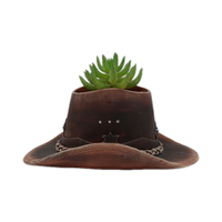 WeiVista-Chapeau de Cowboy en résine, pot de fleurs, jardinière succulente de style occidental, fournisseur de décoration de bureau