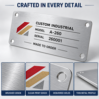 Plaques en aluminium, logo métallique, plaques signalétiques, étiquettes en aluminium anodisé, plaques signalétiques avec trous de fixation