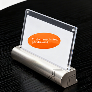 Porte-cartes de visite en acier inoxydable et laiton, usiné sur commande par CNC et usinage par électroérosion à fil - Product Image 1