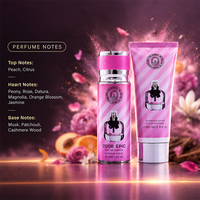 Coffret Cadeau de Parfums Arabes de Luxe pour Femmes – Vente en Gros – Spray Original et Lait Corporel aux Fragrances Florales Pêche Douce, Pivoine et Datura