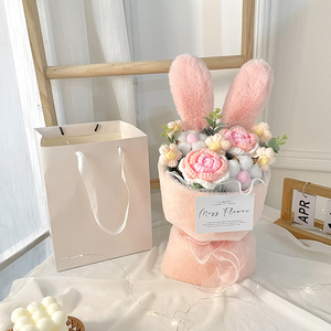 Bouquet di Rose Intrecciate a Mano I1154 per <span class=keywords><strong>Compleanno</strong></span> della <span class=keywords><strong>Fidanzata</strong></span>, Regali di San Valentino per Insegnanti - Product Image 4