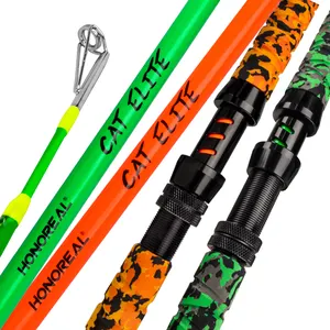 Fishing Rods Manufactured Wholesale Price 7'6'' 50lb 60lb 1 Section M MH Customize Catfishing Rods With Colorful Grips