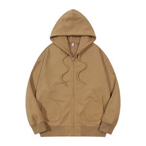 Sweat à capuche zippé en molleton surdimensionné pour homme 350 g/m² Streetwear décontracté Sweat vierge personnalisable pour la saison d'automne - Product Image 1