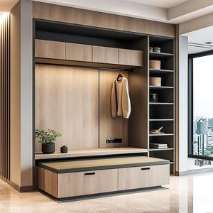 Mueble Zapatero Minimalista sin Tiradores para Recibidor, <span class=keywords><strong>Armario</strong></span> de Almacenamiento Combinado Abierto y Cerrado Personalizado para Uso Doméstico - Product Image 2