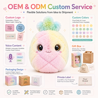 Jouets en peluche IA, Peluche GPT aux yeux émotionnels avec fonctions tactile et répétitive, Fait évoluer l'émpathie et les compétences d'auto-régulation, OEM/ODM