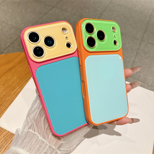 เคสโทรศัพท์อะคริลิคกันกระแทก สีเข้ากัน สำหรับ iPhone 17 Pro 16 15 14 Pro Max ป้องกันเหลือง พร้อมผงวิ้งค์ ป้องกันกล้อง - Product Image 2