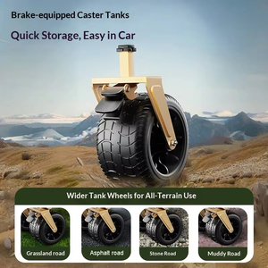 Source Factory 180L Canopy Edition Camping Wagon 10-Inch All-Terrain Wheels 12-Bearing Folding Utility Cart 40HQ Bulk Order - Product Image 4
