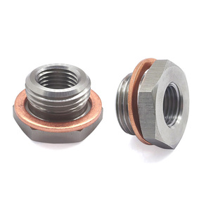 ตัวลดขนาดเกลียวสแตนเลส 303 ผลิตด้วยเครื่อง CNC จาก M18x1.5 เป็น M12x1.25 พร้อมแหวนซีลทองแดง สำหรับระบบของไหลในรถยนต์ - Product Image 6