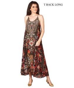 Robes décontractées à la mode tissu de coton élégant Style doux décolleté asymétrique tenues confortables pour le style quotidien et de fête - Product Image 6