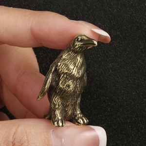 Figurines décoratives en laiton <span class=keywords><strong>de</strong></span> pingouin <span class=keywords><strong>empereur</strong></span>, décoration <span class=keywords><strong>de</strong></span> salon, sculpture créative d'animaux en cuivre, artisanat, souvenir - Product Image 5