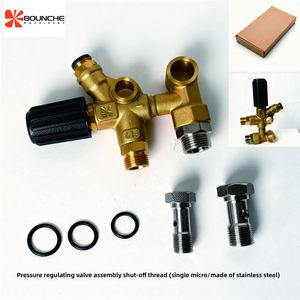 Conjunto <span class=keywords><strong>de</strong></span> Regulador <span class=keywords><strong>de</strong></span> Acero Inoxidable <span class=keywords><strong>de</strong></span> Una Sola Vía BOUNCHE con Rosca <span class=keywords><strong>de</strong></span> Cierre para Lavadora a Presión - Product Image 2