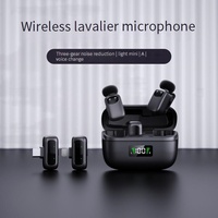 Microphone cravate sans fil T1 MINI pour téléphones, mini microphone sans fil pour enregistrement vidéo, streaming pour caméra, PC, ordinateur portable