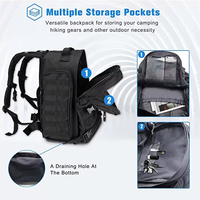 Sac à dos tactique de sport décontracté pour homme Sac pour ordinateur portable de grande capacité avec cadre externe étanche