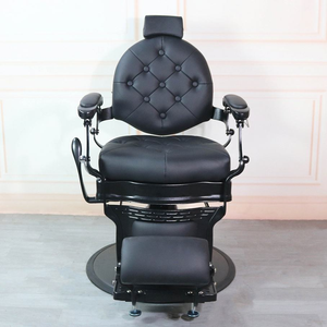Sillón de Barbería de Diseño Moderno, con Bomba Hidráulica Resistente, Ergonómico, Ajustable, Reclinable y Giratorio, de Cuero - Product Image 3