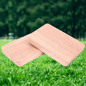 Étagère en bois massif de <span class=keywords><strong>Hevea</strong></span> (Rubberwood) à 3 niveaux, panneaux rectangulaires décoratifs sans peinture, vente en gros - Product Image 1