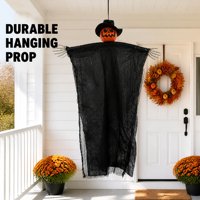 SIPKLR Citrouille fantôme suspendue pour Halloween, 120 cm/47 po, décoration squelette en maille effrayante pour maison hantée, jardin, fête, fournitures
