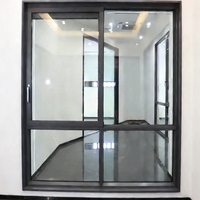 Ventana Corredera de Vidrio Aislante con Relleno de Argón, Marco de Aleación de Aluminio con Rotura de Puente Térmico, Pantalla Magnética Resistente a la Presión del Viento, Marca Yuantai