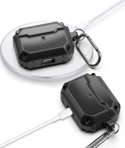 Estuche para auriculares de clase alta para Airpods <span class=keywords><strong>Pro</strong></span> BT Estuche para auriculares para Airpods <span class=keywords><strong>Pro</strong></span> Estuche con diseño de fibra de carbono para airpods 4 - Product Image 1