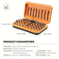 Peralatan tangan presisi 42 dalam 1, Kit peralatan tangan DIY profesional multifungsi, magnetik tanpa kabel, mata kecil untuk ponsel
