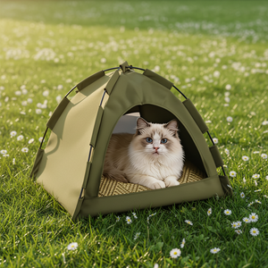 Casa para Mascotas (Perros y Gatos) Semicerrada, Lavable, con Patrón Sólido, para Exteriores, Universal para las Cuatro Estaciones - Product Image 1