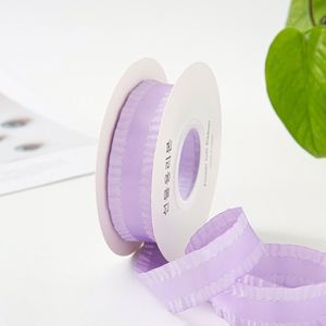 Ruban en satin à bords festonnés délicats de 2,2 cm, best-seller, pour embellir les boîtes cadeaux et décorer les paniers cadeaux, 10 yards/rouleau - Product Image 3