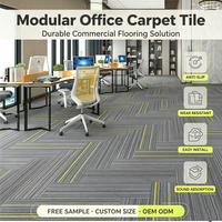 Dalles de moquette modulaires autocollantes avec support en PE, nouveau design en polypropylène, dalles de moquette carrées emboîtables