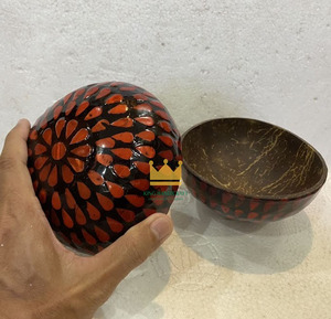 Luxury Handmade Exquisite Mother of Pearl Inlaid <b>Coconut</b> <b>Shell</b> Bowls Glossy Mosaic Decor Bowls for Jewelry Storage and Snacks - Product Image 4