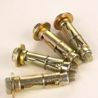 Ancrage à manchon extensible en trois parties de qualité industrielle en acier au carbone zingué jaune pour usage sur murs en béton et en briques