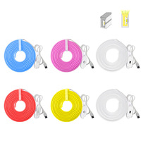 Bande lumineuse LED, 5V basse tension, éclairage de style vitrine pour téléviseur, barre de lampe flexible en silicone COB avec éclairage RVB