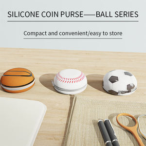 Custom Gift Craft Basketball Baseball Pattern Keychains <b>Bag</b> Pendant Silicone Football Stylish and Convenient Coin Purse Keychain - Product Image 5