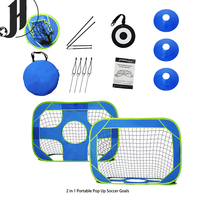 But de football pliable léger JH avec trous de pratique de tir - Filet de football pour enfants, extérieur/intérieur