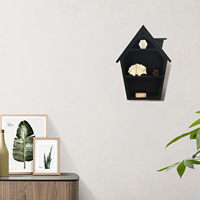 Étagère murale flottante en bois personnalisée pour magasin, étagère murale flottante en bois en forme de maison noire