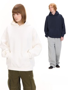 NUOVO Felpa con Cappuccio Unisex Ecologica in Cotone e Poliestere, 500gsm, Pesante, Calda, con Strato d'Aria, Tinta Unita, Ispessita - Product Image 3