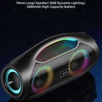 Enceinte portable 30W étanche IPX5 pour fêtes en extérieur avec lumières LED RGB sans fil 5.3, batterie rechargeable, modèle Aux LS-X2