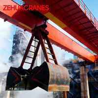 Pont roulant à double poutre personnalisable avec grappin électrique 5-20T pour la manutention de matériaux en vrac en entrepôt et atelier