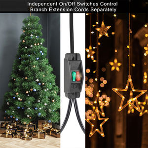 كابل تمديد طاقة 1 قدم و<span class=keywords><strong>2</strong></span> قدم و<span class=keywords><strong>3.3</strong></span> قدم، 125 فولت، <span class=keywords><strong>3</strong></span> سنون، أمريكي، <span class=keywords><strong>2</strong></span> في 1، NEMA5-15P إلى <span class=keywords><strong>2</strong></span> × NEMA 5-15R، كابل تقسيم ثلاثي الأطراف مع مفتاح تشغيل - Product Image 5