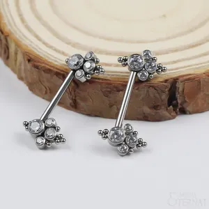 Eternal Metal ASTM F136 Titanium Push In Threadless Nipple Piercing Body Jewelry Ring
