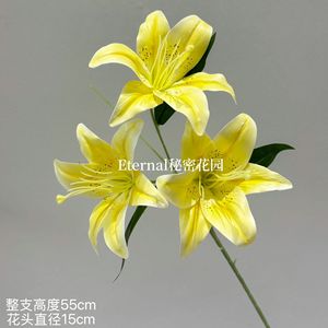 ดอกลิลลี่ประดิษฐ์แบบก้านเดี่ยว สำหรับตกแต่งงานแต่งงาน สีขาว เหลือง ส้ม ชมพู จาก Secret Garden - Product Image 3