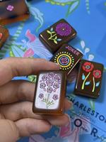 Set Ubin Mahjong Akrilik Berukir Pola Kura-Kura Seri Joy, Laris Manis, Permainan Meja, Hadiah, Hiburan Dewasa Kasino