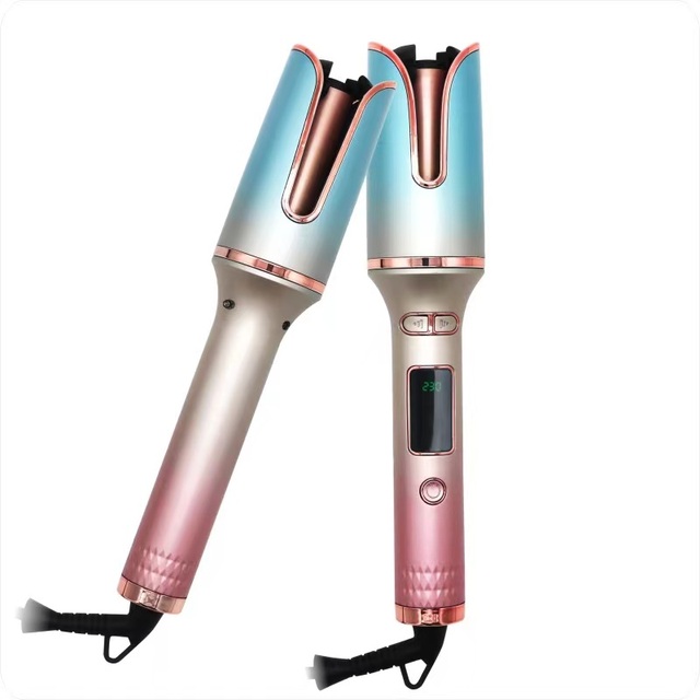 Komex Automatic Ceramic Rotating Hair Curler, Ceramic Ionic Auto Hair Curling Lasting Shape Hair Curler Automatic Curling Iron