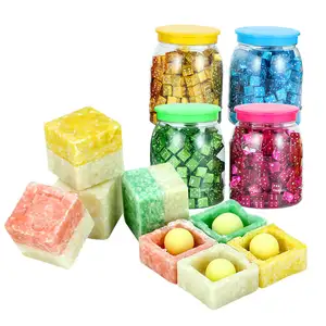 Cube de confiserie avec saveur de fruits et corail, 50 pièces, bulle de gomme à mâcher, centre rempli avec fabrication de bonbons