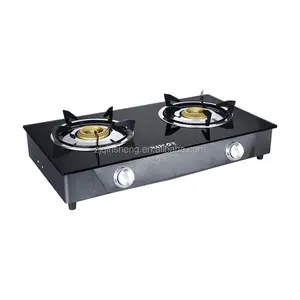tempered glass 2 burners gas stove on top with high quality best price sold by factory