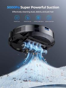 Robot aspirador inteligente alimentado por IA, sensores de caída Navi láser de 360 °, recarga, reanudar, mapa completo, limpieza del hogar, garantía de seguridad delgada - Product Image 3